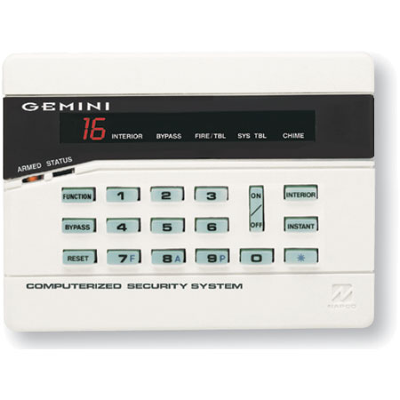 GEM-RP3DGTL NAPCO Dual 7-Segment Digital Backlit Stay/Away Keypad