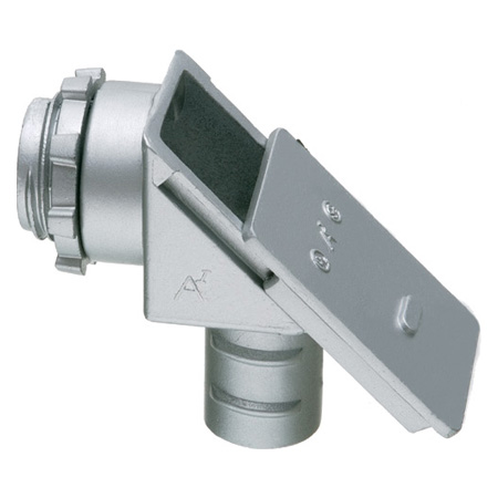 GF850ST-25 Arlington Industries 1/2" 90° Flexible Connector Sliding Cover Snap-Tite – Pack of 25