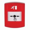 Show product details for GLR001RM-ES STI Red Indoor Only No Cover Key-to-Reset Push Button with Running Man Icon Spanish