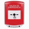 GLR021EX-ES STI Red Indoor Only Shield Key-to-Reset Push Button with EMERGENCY EXIT Label Spanish