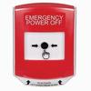 Show product details for GLR021PO-EN STI Red Indoor Only Shield Key-to-Reset Push Button with EMERGENCY POWER OFF Label English