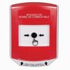 Show product details for GLR021PS-ES STI Red Indoor Only Shield Key-to-Reset Push Button with FUEL PUMP SHUT-DOWN Label Spanish