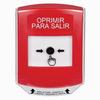 Show product details for GLR021PX-ES STI Red Indoor Only Shield Key-to-Reset Push Button with PUSH TO EXIT Label Spanish