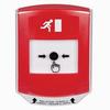 Show product details for GLR021RM-ES STI Red Indoor Only Shield Key-to-Reset Push Button with Running Man Icon Spanish
