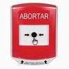 Show product details for GLR0A1AB-ES STI Red Indoor Only Shield w/ Sound Key-to-Reset Push Button with ABORT Label Spanish
