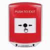 Show product details for GLR0A1PX-EN STI Red Indoor Only Shield w/ Sound Key-to-Reset Push Button with PUSH TO EXIT Label English