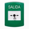 GLR101XT-ES STI Green Indoor Only No Cover Key-to-Reset Push Button with EXIT Label Spanish