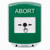 GLR121AB-EN STI Green Indoor Only Shield Key-to-Reset Push Button with ABORT Label English