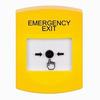 Show product details for GLR201EX-EN STI Yellow Indoor Only No Cover Key-to-Reset Push Button with EMERGENCY EXIT Label English