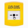 Show product details for GLR201PS-EN STI Yellow Indoor Only No Cover Key-to-Reset Push Button with FUEL PUMP SHUT-DOWN Label English