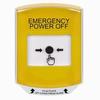 Show product details for GLR221PO-EN STI Yellow Indoor Only Shield Key-to-Reset Push Button with EMERGENCY POWER OFF Label English