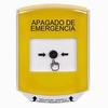 Show product details for GLR221PO-ES STI Yellow Indoor Only Shield Key-to-Reset Push Button with EMERGENCY POWER OFF Label Spanish
