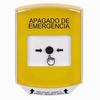 Show product details for GLR2A1PO-ES STI Yellow Indoor Only Shield w/ Sound Key-to-Reset Push Button with EMERGENCY POWER OFF Label Spanish