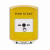 Show product details for GLR2A1PX-EN STI Yellow Indoor Only Shield w/ Sound Key-to-Reset Push Button with PUSH TO EXIT Label English