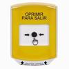 Show product details for GLR2A1PX-ES STI Yellow Indoor Only Shield w/ Sound Key-to-Reset Push Button with PUSH TO EXIT Label Spanish