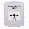 GLR301ES-EN STI White Indoor Only No Cover Key-to-Reset Push Button with EMERGENCY STOP Label English