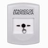 Show product details for GLR301PO-ES STI White Indoor Only No Cover Key-to-Reset Push Button with EMERGENCY POWER OFF Label Spanish