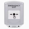 Show product details for GLR321EX-EN STI White Indoor Only Shield Key-to-Reset Push Button with EMERGENCY EXIT Label English