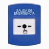 Show product details for GLR401EX-ES STI Blue Indoor Only No Cover Key-to-Reset Push Button with EMERGENCY EXIT Label Spanish