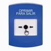 Show product details for GLR401PX-ES STI Blue Indoor Only No Cover Key-to-Reset Push Button with PUSH TO EXIT Label Spanish