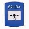 Show product details for GLR401XT-ES STI Blue Indoor Only No Cover Key-to-Reset Push Button with EXIT Label Spanish