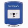 Show product details for GLR421EM-EN STI Blue Indoor Only Shield Key-to-Reset Push Button with EMERGENCY Label English