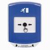 Show product details for GLR421RM-EN STI Blue Indoor Only Shield Key-to-Reset Push Button with Running Man Icon English