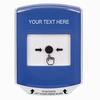 GLR421ZA-EN STI Blue Indoor Only Shield Key-to-Reset Push Button with Non-Returnable Custom Text Label English