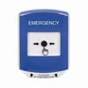 Show product details for GLR4A1EM-EN STI Blue Indoor Only Shield w/ Sound Key-to-Reset Push Button with EMERGENCY Label English
