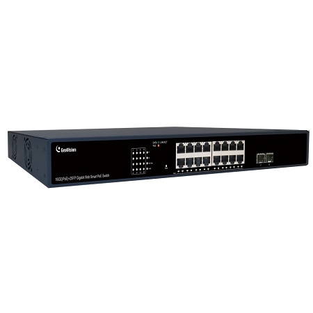 GV-APOE161C Geovision 16-port Gigabit 802.3at+ 2 SFP Uplink Port Easy