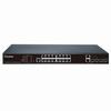Show product details for GV-APOE1612 Geovision 16 Gigabit PoE Ports + 4 Port SFP Uplink/Combo Ports 250W Total Budget L2+ Web Management Rackmount PoE Switch