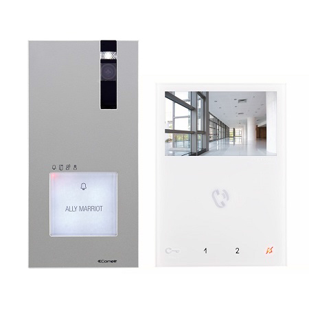 [DISCONTINUED] HFX-7000M Comelit Single Family Kit w/ Quadra and Mini Hands Free Monitor