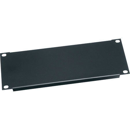 HRBL2 Middle Atlantic Half-Rack, 2 Space Flanged Aluminum Blank Panel, Black Powder Coat Finish