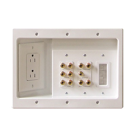 HT2103-WH-V1-02 Legrand On-Q White Home Theater Recessed WP – 2 Pack