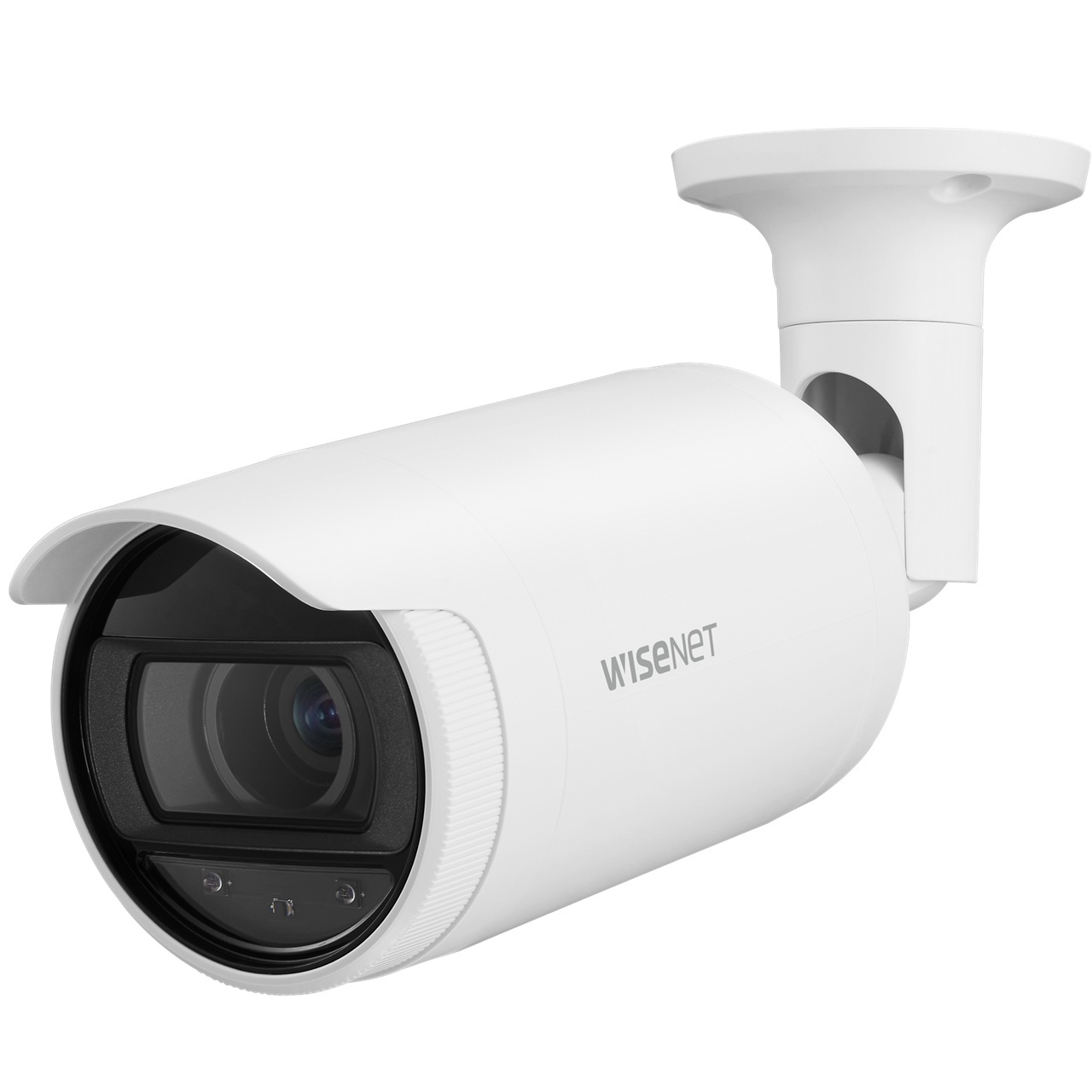 ANO-L7082R Hanwha Vision 3.3-10.3mm Motorized 30FPS @ 4MP Outdoor IR Day/Night WDR Bullet IP Security Camera PoE