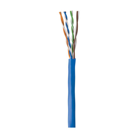I99980-1A Southwire 23 AWG 4 Unshielded Twisted Pairs (UTP) Solid Bare Copper CMR Non-Plenum Cat6A Network Cable - 1000' Reel - Blue