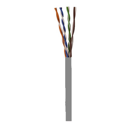 I99980-4A Southwire 23 AWG 4 Unshielded Twisted Pairs (UTP) Solid Bare Copper CMR Non-Plenum Cat6A Network Cable - 1000' Reel - Gray