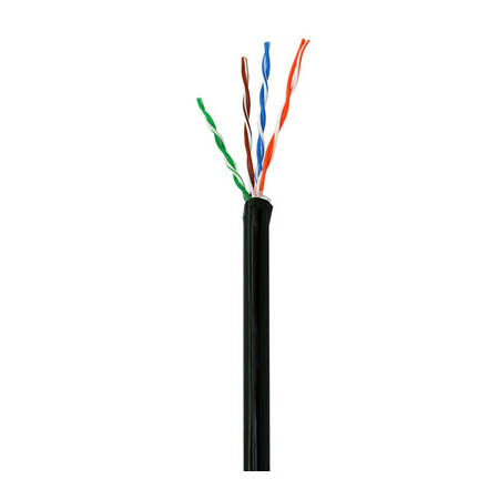 I99980-5A Southwire 23 AWG 4 Unshielded Twisted Pairs (UTP) Solid Bare Copper CMR Non-Plenum Cat6A Network Cable - 1000' Reel - Black