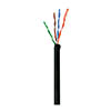 I99981-5A Southwire 23 AWG 4 Unshielded Twisted Pairs (UTP) Solid Bare Copper CMP Plenum Cat6A Network Cable - 1000' Reel - Black