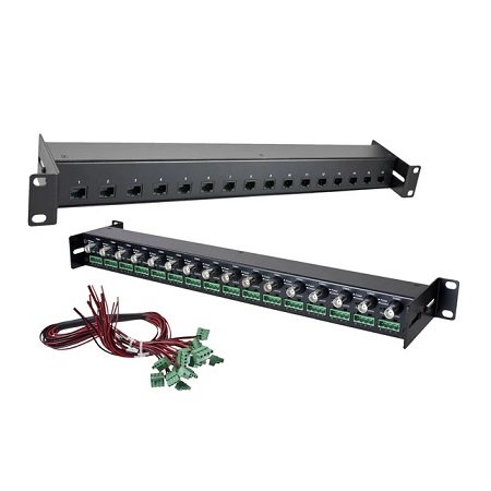 IA-16BALUNHUB InVid Tech Ultra Series 16 Position BNC to RJ45 Female with Power Pigtails