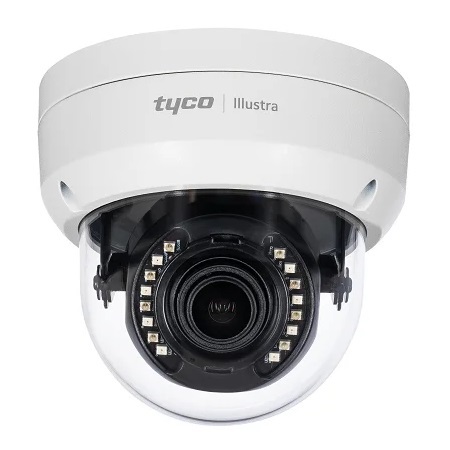 IES02-D12-OI04 American Dynamics 2.7-13.5mm Motorized 30FPS @ 2MP Outdoor IR Day/Night WDR Dome IP Security Camera 12VDC/PoE
