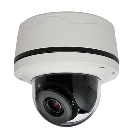 IMP121-1IS Pelco 3-10mm Varifocal 30FPS @ 1280 x 960 Indoor IR Day/Night Dome IP Security Camera 12VDC/24VAC/POE