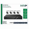 INVID-K41T54-DUALN InVid Tech 4 Channel NVR Kit 80Mbps Max Throughput - 2TB w/ Built-in 4 Port PoE and 4 x 4MP 2.8mm Outdoor IR Turret IP Security Cameras
