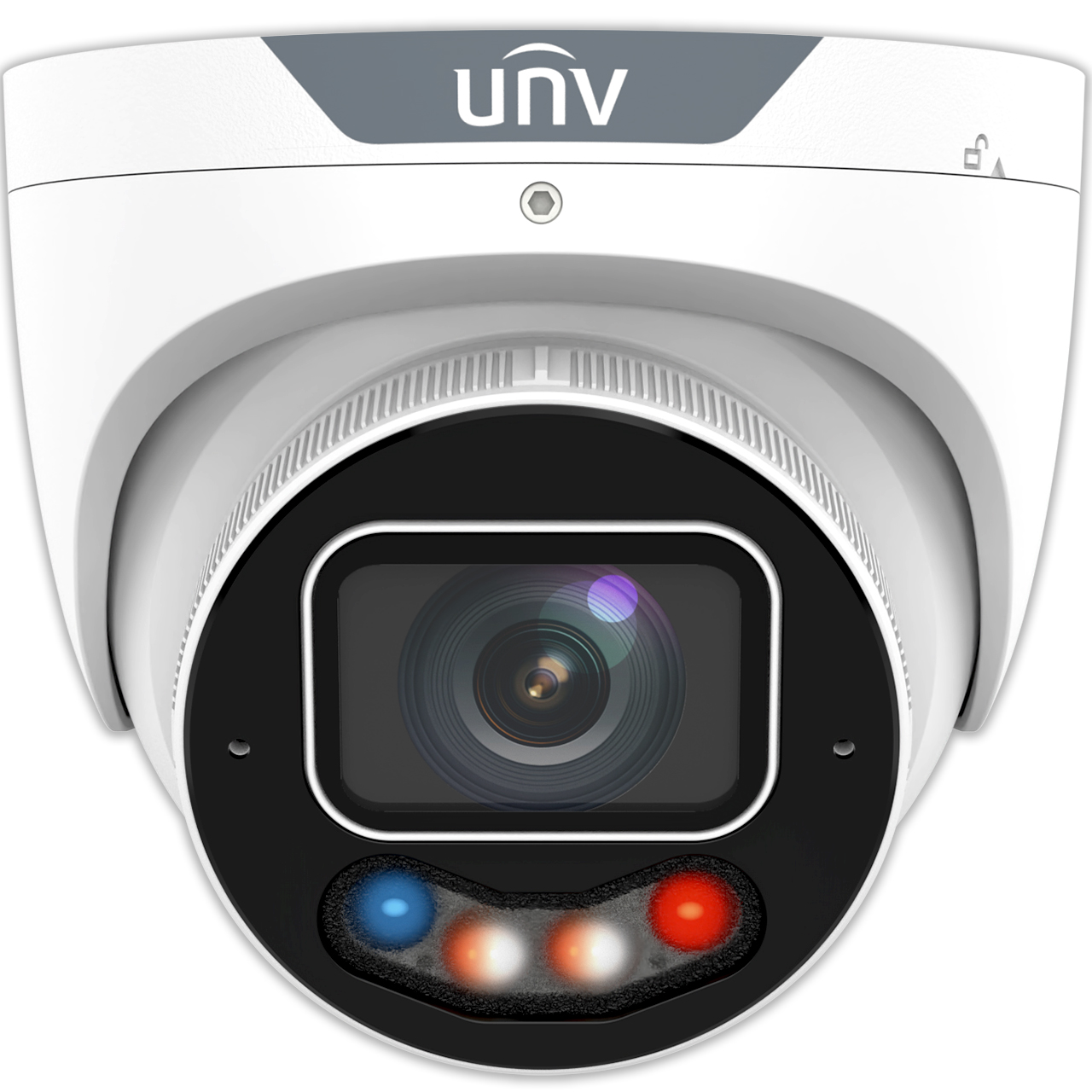 IPC3634SE-ADF40KMC-WP-I1 Uniview Owlview Plus Series 4mm 30FPS @ 4MP Outdoor Dual-light Day/Night WDR Eyeball IP Security Camera 12VDC/PoE