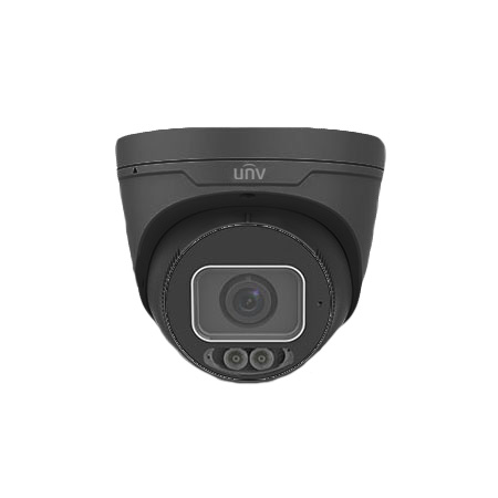 IPC3638SE-ADF28K-WL-I0-BK Uniview Prime III Series 2.8mm 30FPS @ 8MP ColorHunter Outdoor White Light Day/Night WDR Eyeball IP Security Camera 12VDC/PoE - Black