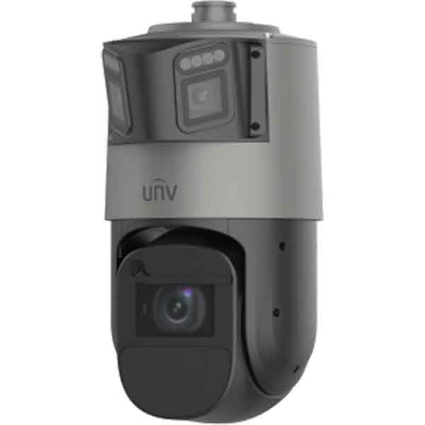 IPC98246EFW-X42-W-VH1 Uniview Pro Series 2-in-1 6~252mm Motorized 30FPS @ 4MP Outdoor Dual-light Day/Night WDR PTZ with 2.2mm Panoramic IP Security Camera 12VDC/PoE - Charcoal Gray