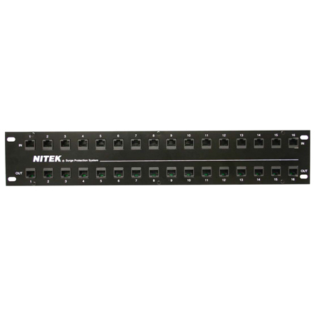 IPPWR16 Nitek IP Camera/PoE  10/100/Gigabit - 16 Port Surge Protector