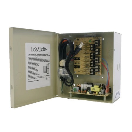 IPS-DCR8-8-2UL InVid Tech Master Power Supply Regulated 12VDC 8 Channel 8 AMPs 1.5A PTC