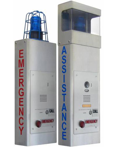 IS-WBCE Aiphone ADA Wall Mount Enclosure W/Light Cage & Emergency Lettering