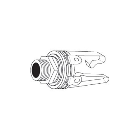 J5 Vanco Connector 1/4" Jack Mount NO Chassis Metal